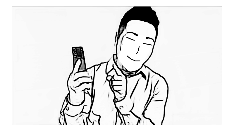 핸드폰으로 결과를 읽고 만족하는 남자의 큰 웃음.(30대 중반 가장의 나레이션)아하! 요놈요놈!!